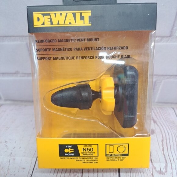 Dewalt Phone Holder Reinforced Magnetic Vent Mount DXMA2040435 Neodymium NIB - Picture 1 of 4